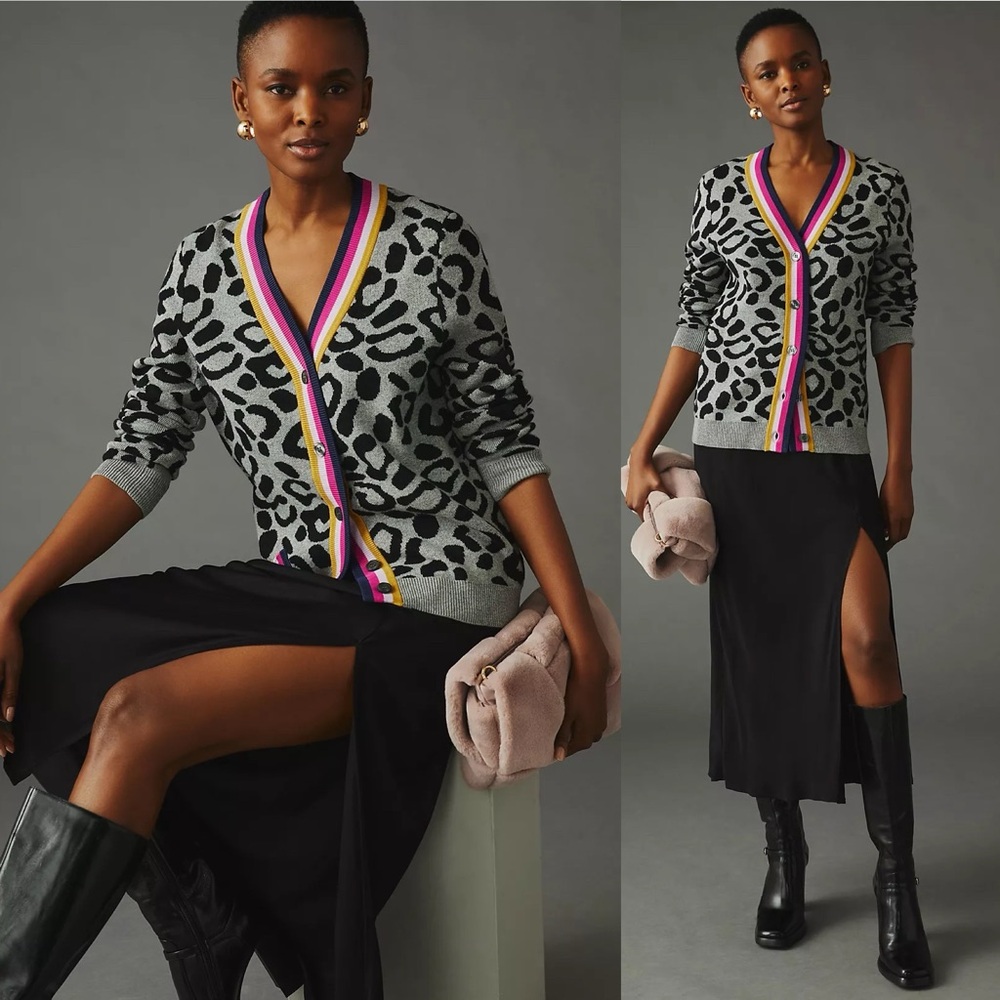 KULE | The Cat Leopard Intarsia Cardigan